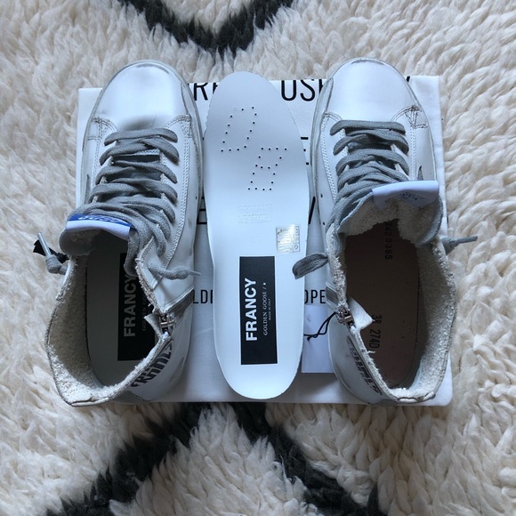 NEW Golden Goose White Silver Blue Francy - Picture 8 of 13